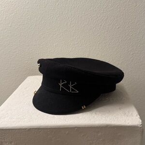 Ruslan Baginskiy Accessories Women’s Black & Gold Captain Hat